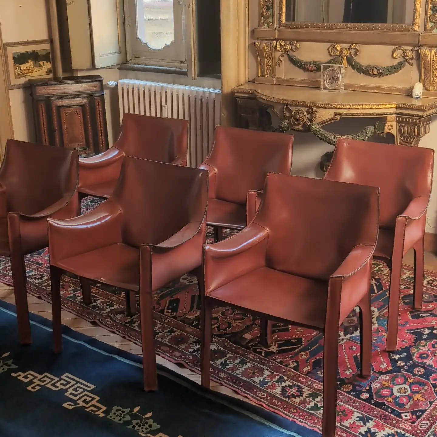 6 chairs cab Cassina ,from the most important house i ever saw #cassinaoriginal #kab